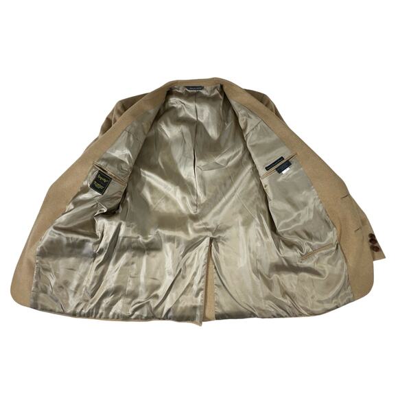 Kingsridge The Toggery Mens Blazer Approx Size 42 100% Camel Hair Vintage READ - Picture 7 of 15